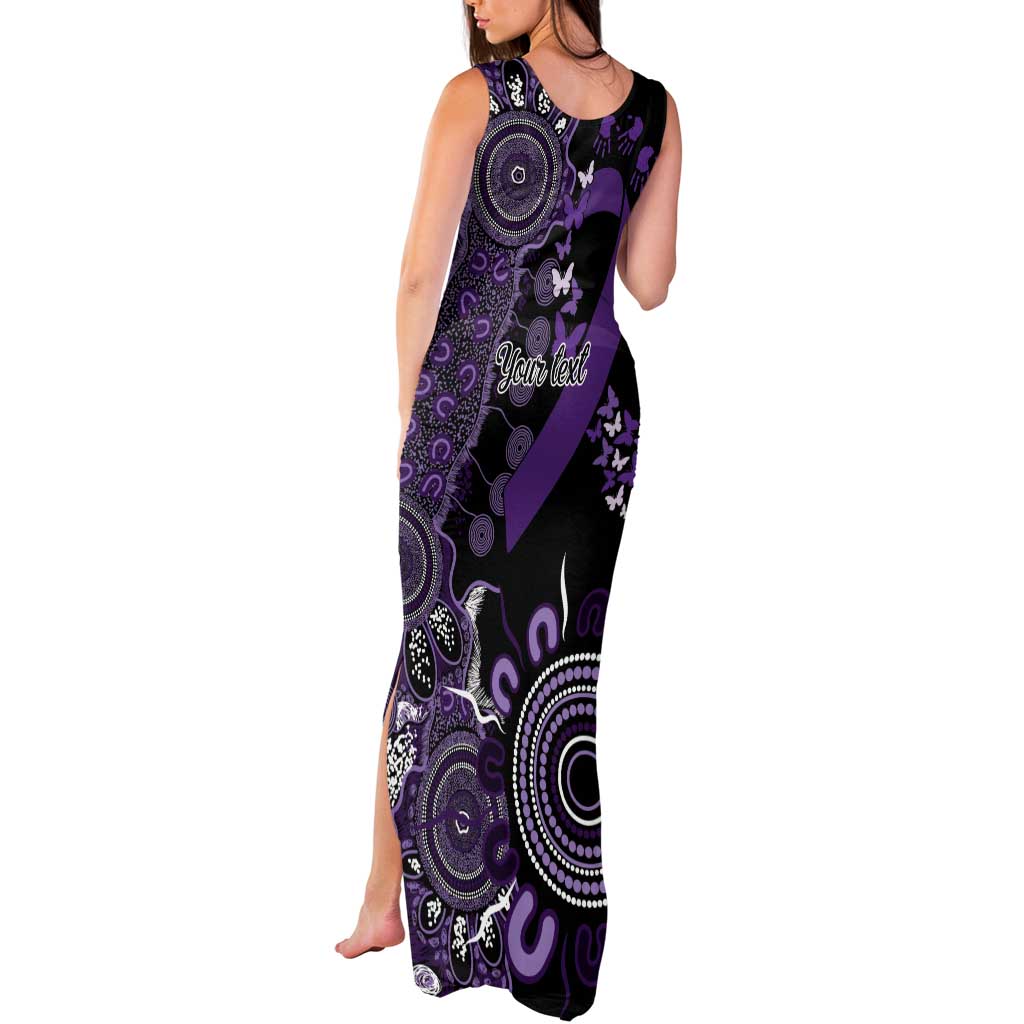 Memories Matter Alzheimers Awareness Personalised Tank Maxi Dress Aboriginal Ribbon Dot Painting