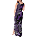 Memories Matter Alzheimers Awareness Personalised Tank Maxi Dress Aboriginal Ribbon Dot Painting
