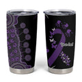 Memories Matter Alzheimers Awareness Personalised Tumbler Cup Aboriginal Ribbon Dot Painting