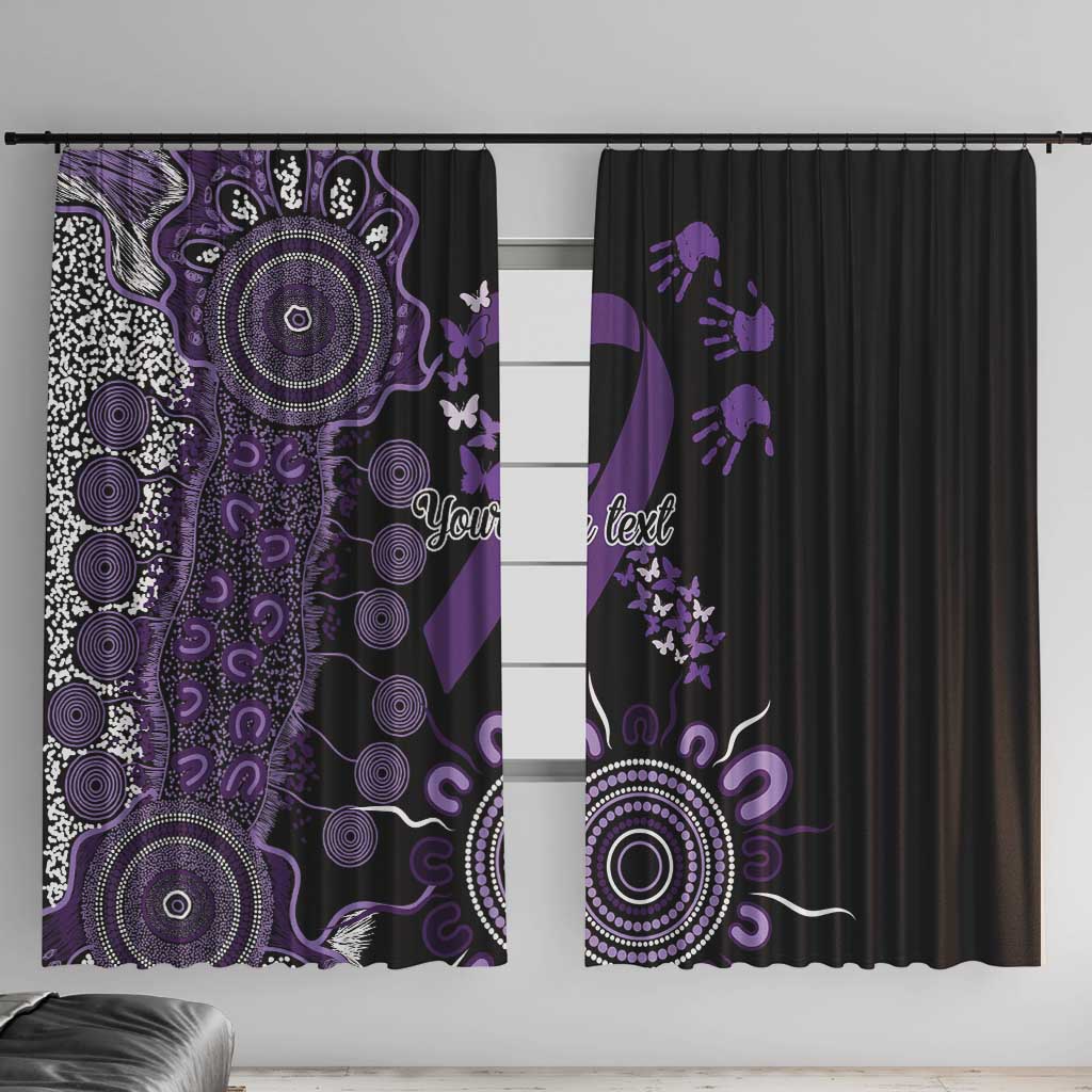 Memories Matter Alzheimers Awareness Personalised Window Curtain Aboriginal Ribbon Dot Painting