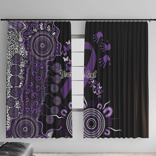 Memories Matter Alzheimers Awareness Personalised Window Curtain Aboriginal Ribbon Dot Painting