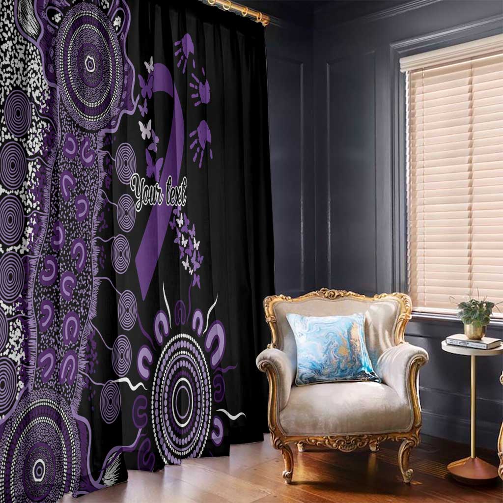 Memories Matter Alzheimers Awareness Personalised Window Curtain Aboriginal Ribbon Dot Painting