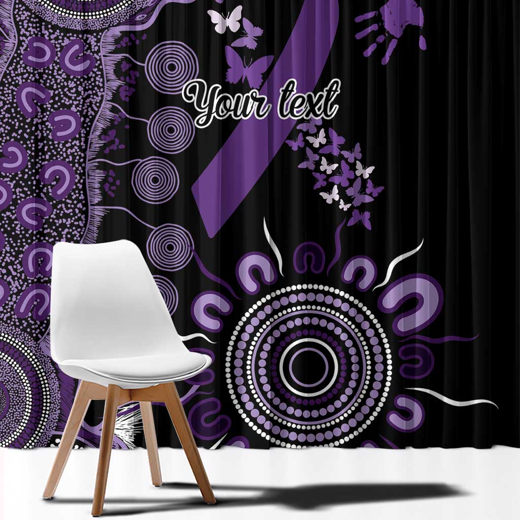 Memories Matter Alzheimers Awareness Personalised Window Curtain Aboriginal Ribbon Dot Painting