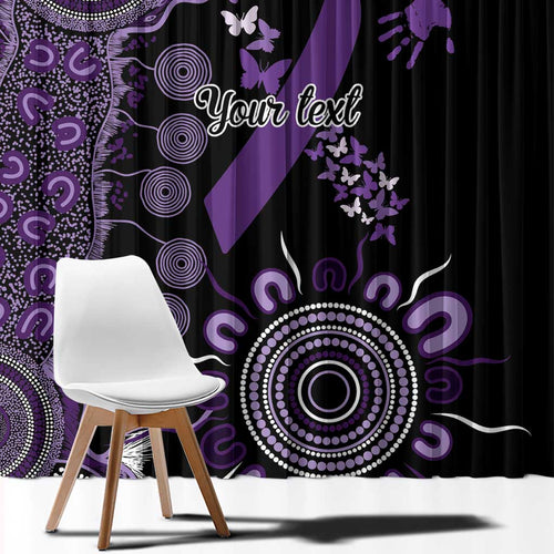 Memories Matter Alzheimers Awareness Personalised Window Curtain Aboriginal Ribbon Dot Painting