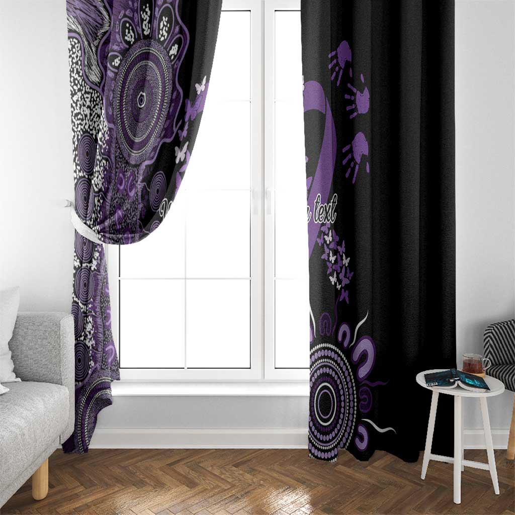 Memories Matter Alzheimers Awareness Personalised Window Curtain Aboriginal Ribbon Dot Painting