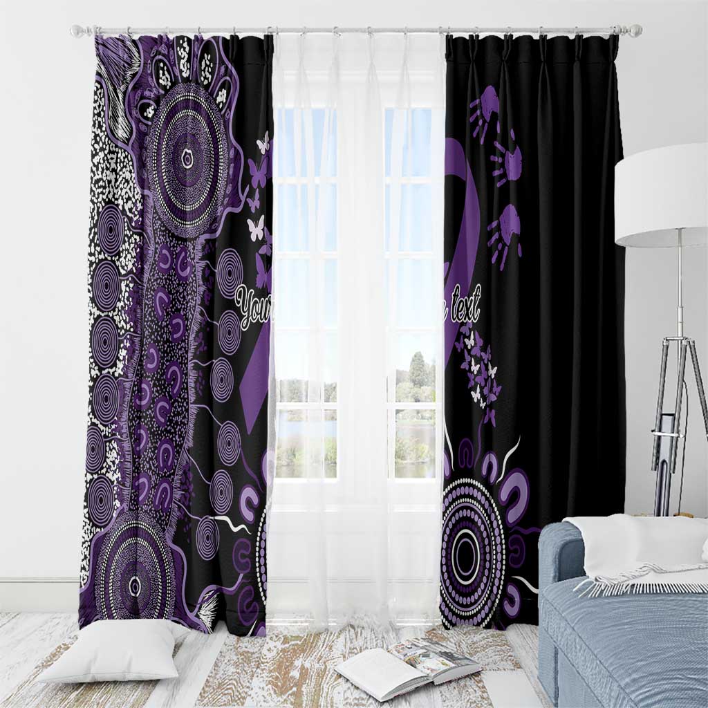 Memories Matter Alzheimers Awareness Personalised Window Curtain Aboriginal Ribbon Dot Painting