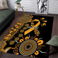 Childhood Cancer Awareness Personalised Area Rug Aboriginal Ribbon Dot Painting