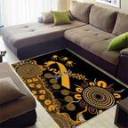 Childhood Cancer Awareness Personalised Area Rug Aboriginal Ribbon Dot Painting