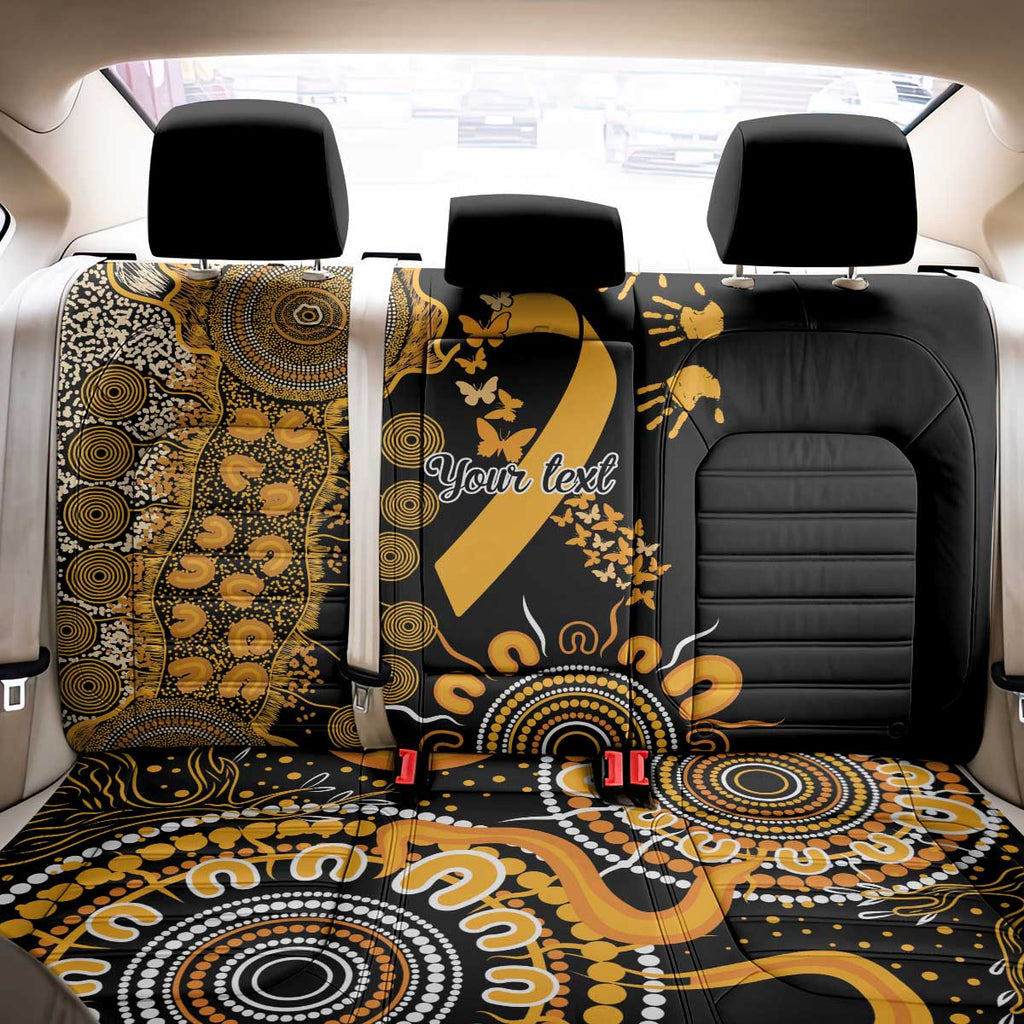 Childhood Cancer Awareness Personalised Back Car Seat Cover Aboriginal Ribbon Dot Painting