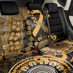 Childhood Cancer Awareness Personalised Back Car Seat Cover Aboriginal Ribbon Dot Painting