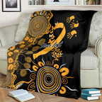 Childhood Cancer Awareness Personalised Blanket Aboriginal Ribbon Dot Painting