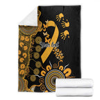 Childhood Cancer Awareness Personalised Blanket Aboriginal Ribbon Dot Painting