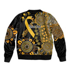 Childhood Cancer Awareness Personalised Bomber Jacket Aboriginal Ribbon Dot Painting