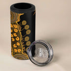 Childhood Cancer Awareness Personalised 4 in 1 Can Cooler Tumbler Aboriginal Ribbon Dot Painting