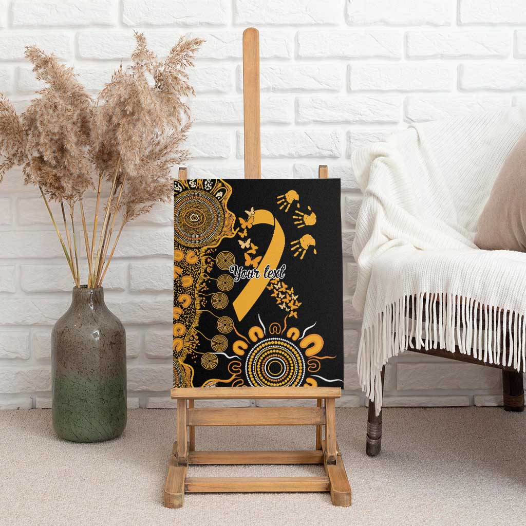 Childhood Cancer Awareness Personalised Canvas Wall Art Aboriginal Ribbon Dot Painting