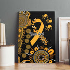 Childhood Cancer Awareness Personalised Canvas Wall Art Aboriginal Ribbon Dot Painting