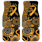 Childhood Cancer Awareness Personalised Car Mats Aboriginal Ribbon Dot Painting