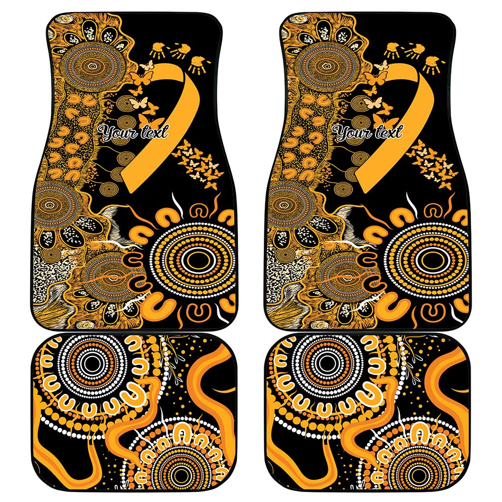 Childhood Cancer Awareness Personalised Car Mats Aboriginal Ribbon Dot Painting