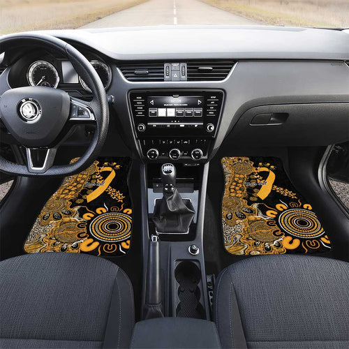 Childhood Cancer Awareness Personalised Car Mats Aboriginal Ribbon Dot Painting