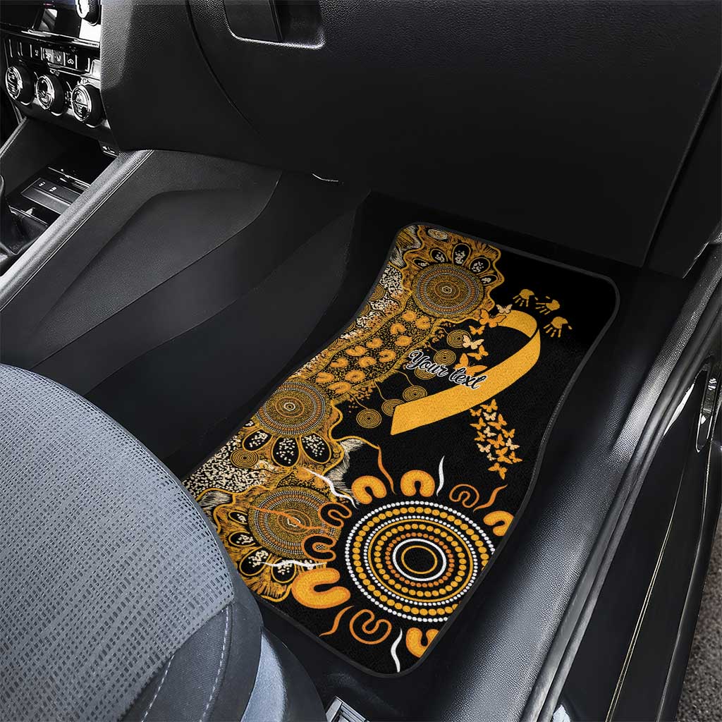 Childhood Cancer Awareness Personalised Car Mats Aboriginal Ribbon Dot Painting