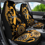 Childhood Cancer Awareness Personalised Car Seat Cover Aboriginal Ribbon Dot Painting