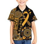 Childhood Cancer Awareness Personalised Hawaiian Shirt Aboriginal Ribbon Dot Painting