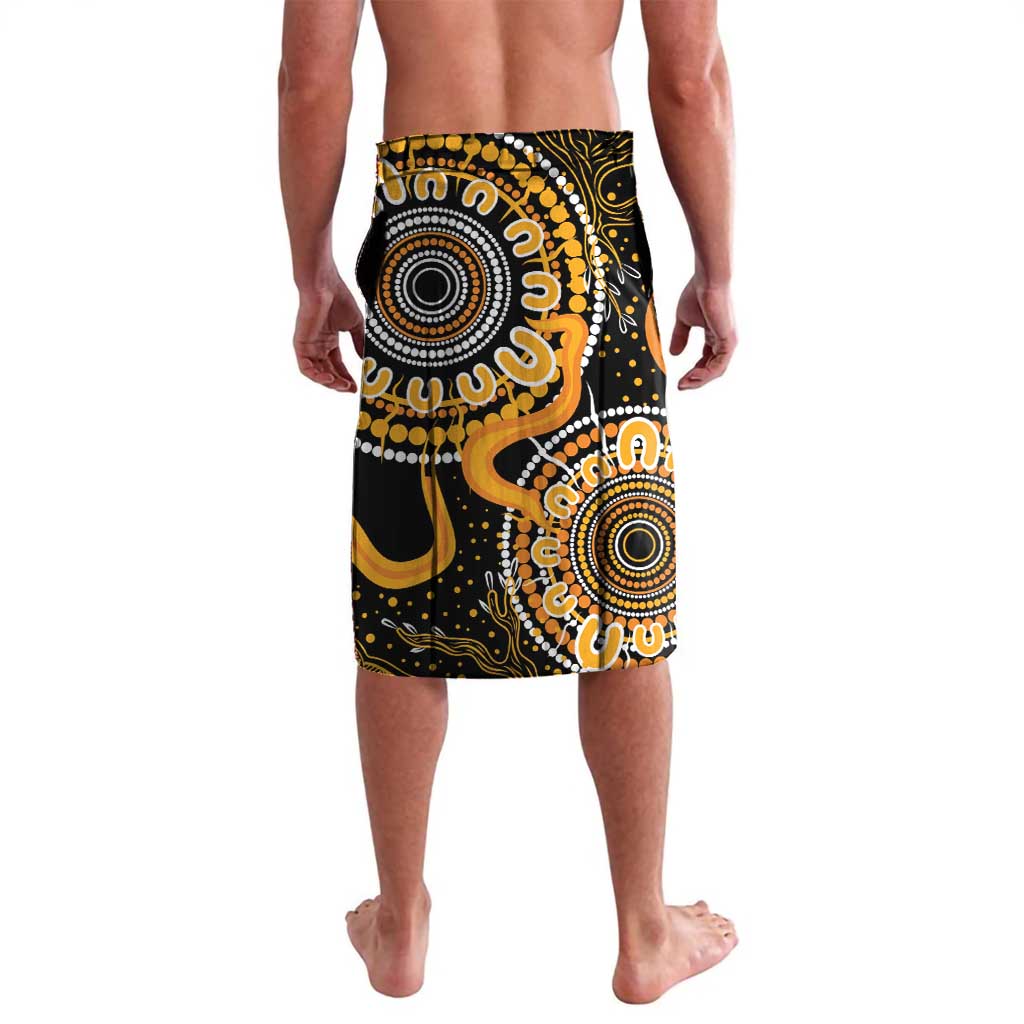 Childhood Cancer Awareness Personalised Lavalava Aboriginal Ribbon Dot Painting