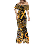 Childhood Cancer Awareness Personalised Mermaid Dress Aboriginal Ribbon Dot Painting