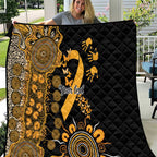 Childhood Cancer Awareness Personalised Quilt Aboriginal Ribbon Dot Painting