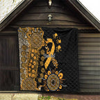 Childhood Cancer Awareness Personalised Quilt Aboriginal Ribbon Dot Painting