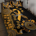 Childhood Cancer Awareness Personalised Quilt Bed Set Aboriginal Ribbon Dot Painting