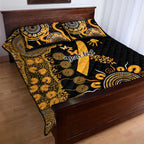 Childhood Cancer Awareness Personalised Quilt Bed Set Aboriginal Ribbon Dot Painting