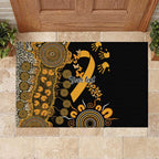 Childhood Cancer Awareness Personalised Rubber Doormat Aboriginal Ribbon Dot Painting