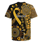 Childhood Cancer Awareness Personalised Rugby Jersey Aboriginal Ribbon Dot Painting