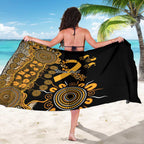 Childhood Cancer Awareness Personalised Sarong Aboriginal Ribbon Dot Painting