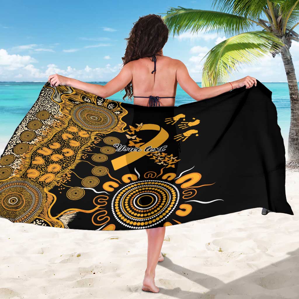 Childhood Cancer Awareness Personalised Sarong Aboriginal Ribbon Dot Painting