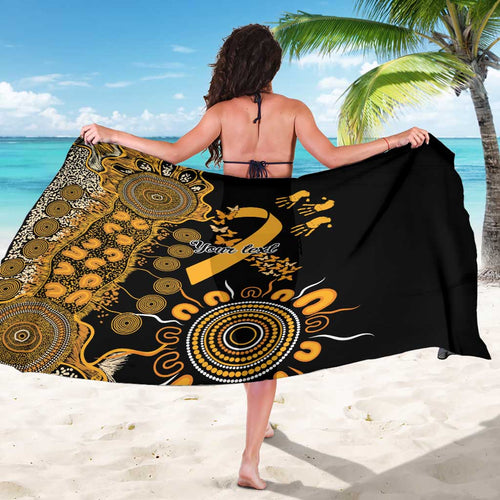 Childhood Cancer Awareness Personalised Sarong Aboriginal Ribbon Dot Painting