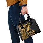 Childhood Cancer Awareness Personalised Shoulder Handbag Aboriginal Ribbon Dot Painting