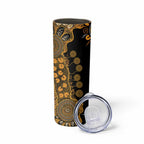 Childhood Cancer Awareness Personalised Skinny Tumbler Aboriginal Ribbon Dot Painting