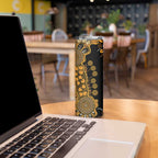 Childhood Cancer Awareness Personalised Skinny Tumbler Aboriginal Ribbon Dot Painting