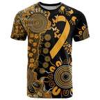 Childhood Cancer Awareness Personalised T Shirt Aboriginal Ribbon Dot Painting