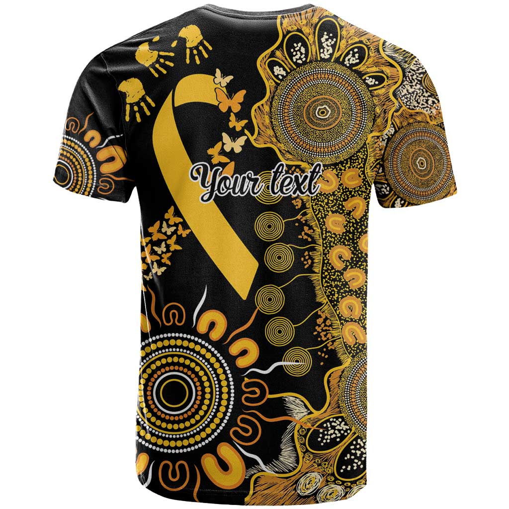 Childhood Cancer Awareness Personalised T Shirt Aboriginal Ribbon Dot Painting