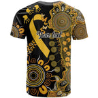 Childhood Cancer Awareness Personalised T Shirt Aboriginal Ribbon Dot Painting