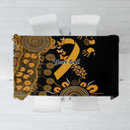 Childhood Cancer Awareness Personalised Tablecloth Aboriginal Ribbon Dot Painting