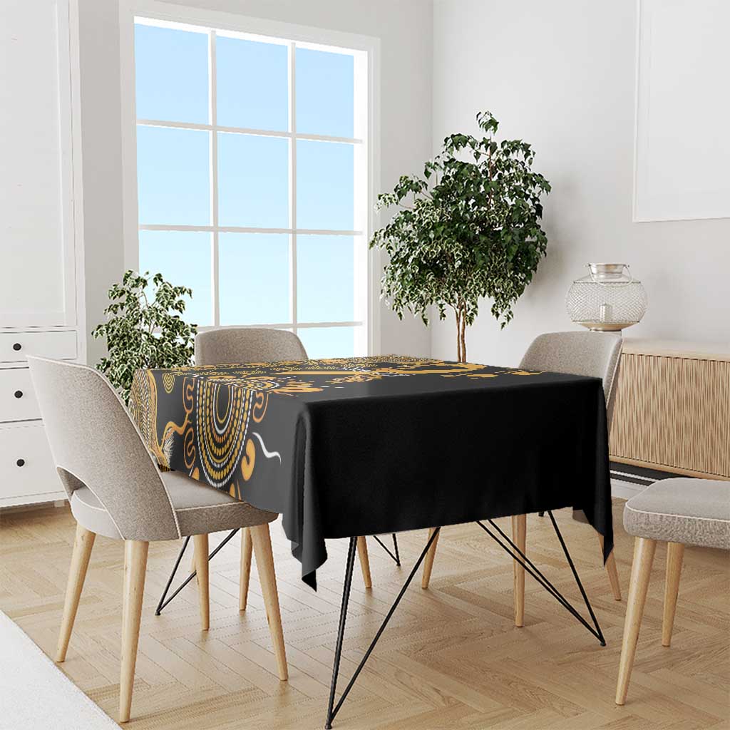 Childhood Cancer Awareness Personalised Tablecloth Aboriginal Ribbon Dot Painting