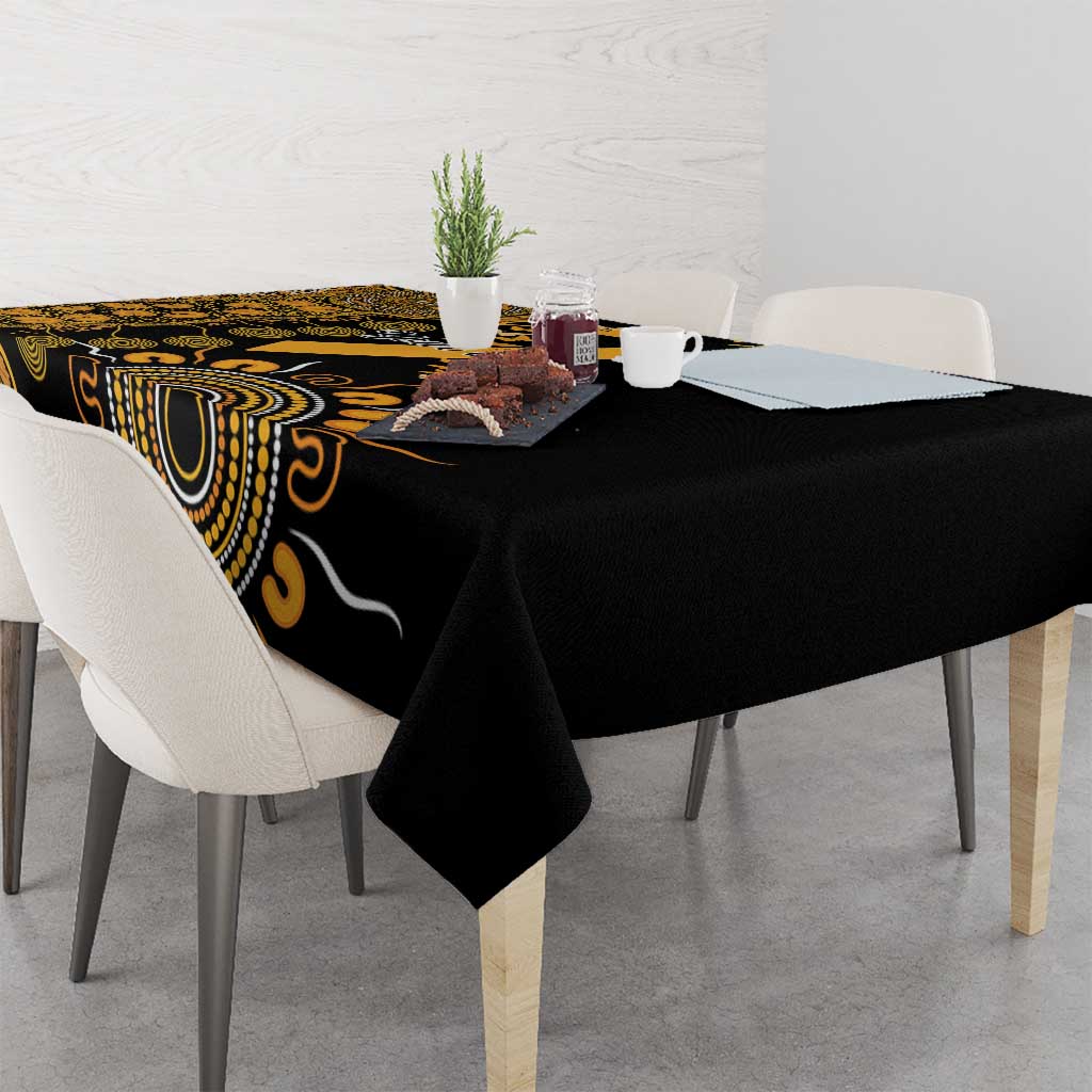 Childhood Cancer Awareness Personalised Tablecloth Aboriginal Ribbon Dot Painting