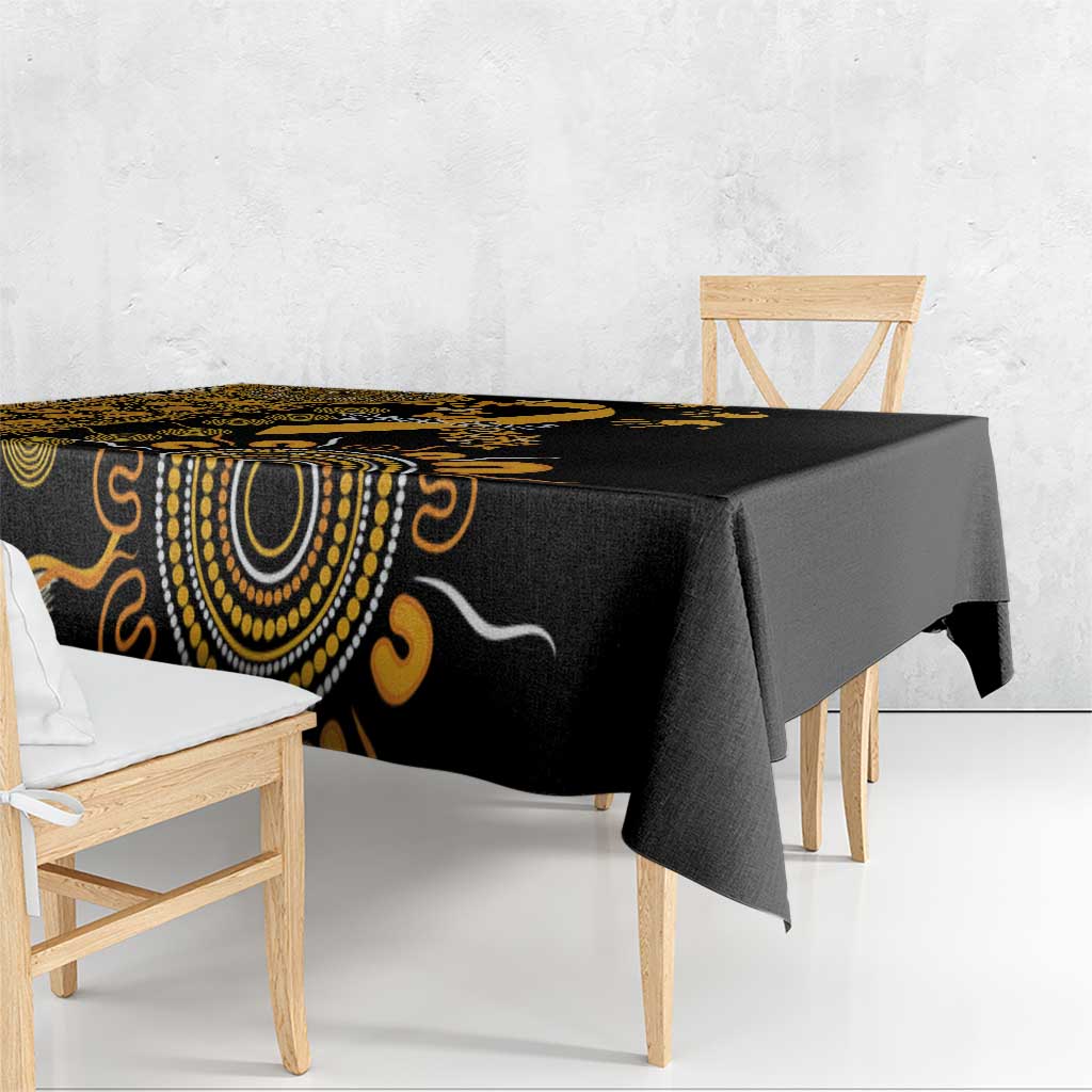 Childhood Cancer Awareness Personalised Tablecloth Aboriginal Ribbon Dot Painting
