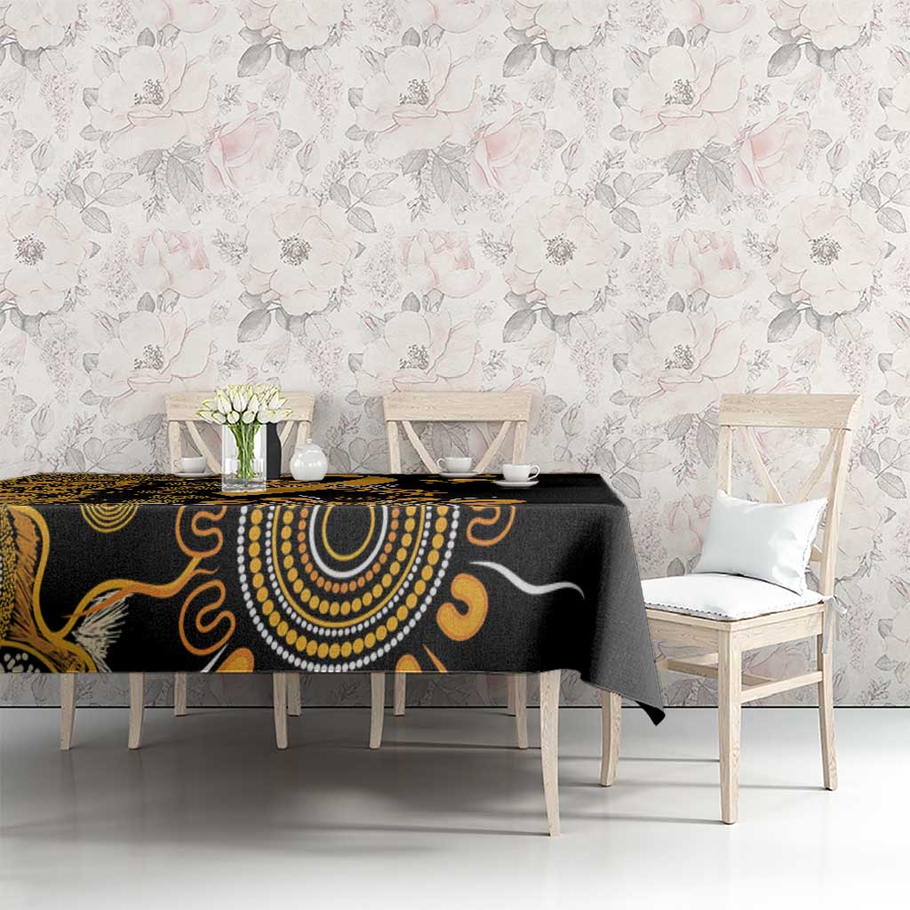 Childhood Cancer Awareness Personalised Tablecloth Aboriginal Ribbon Dot Painting