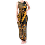 Childhood Cancer Awareness Personalised Tank Maxi Dress Aboriginal Ribbon Dot Painting