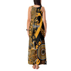 Childhood Cancer Awareness Personalised Tank Maxi Dress Aboriginal Ribbon Dot Painting